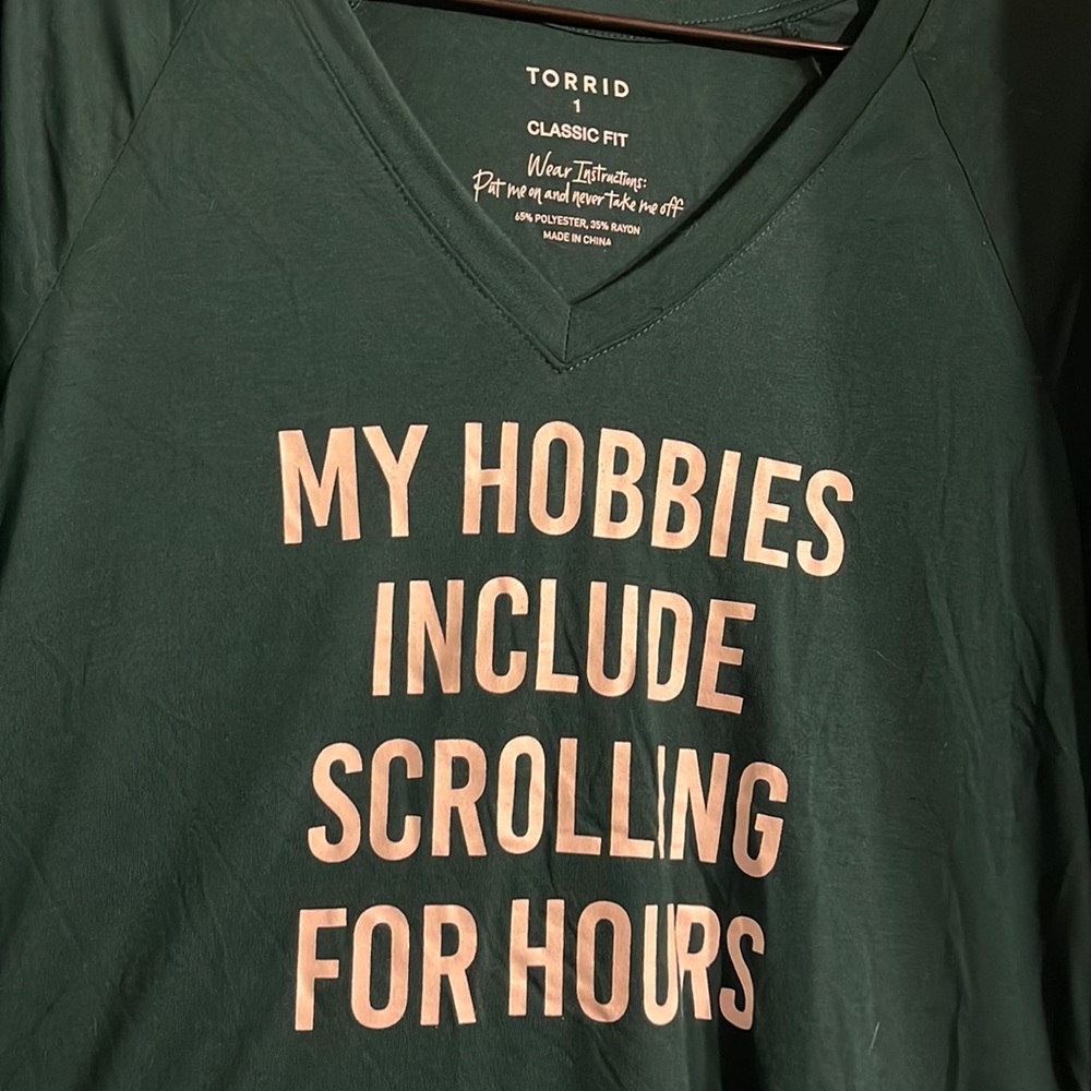 Green long sleeved funny shirt